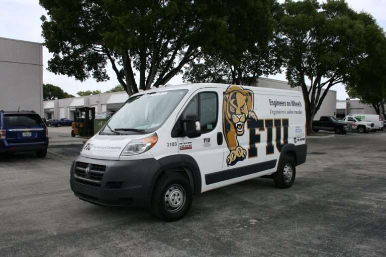 FIU Engineers commercial vehicle lettering project, photo 2 of 4