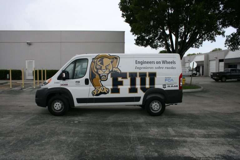 FIU Engineers commercial vehicle lettering project, photo 1 of 4
