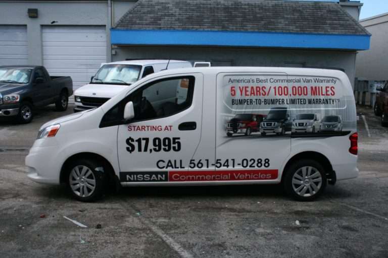 Weston Nissan commercial vehicle lettering project, photo 2 of 4
