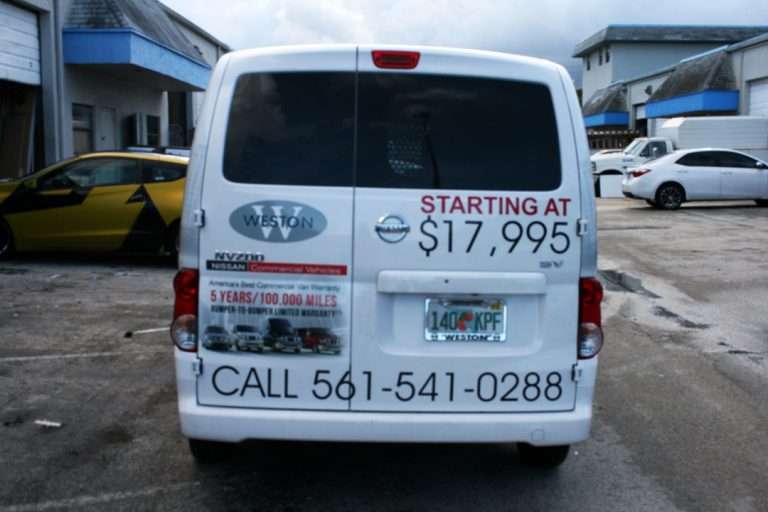 Weston Nissan commercial vehicle lettering project, photo 4 of 4