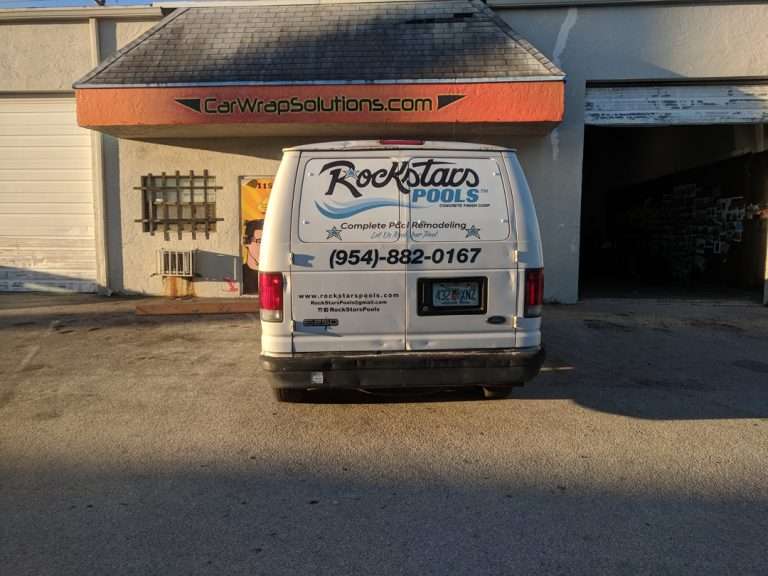 Rockstars Pools commercial vehicle lettering project, photo 3 of 3