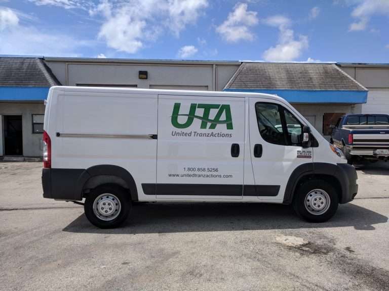 United Tranz Actions commercial vehicle lettering project, photo 3 of 4