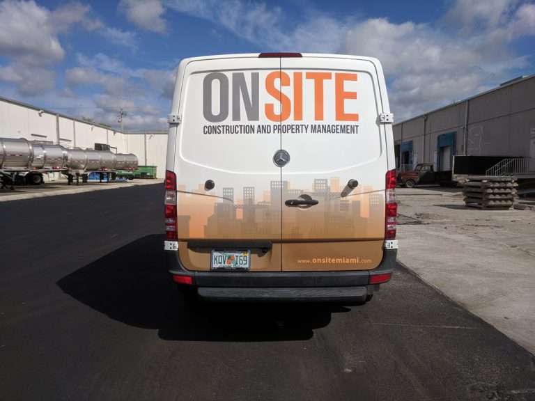 On Site Construction commercial vehicle lettering project, photo 4 of 4
