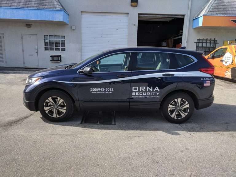 Orna Security commercial vehicle lettering project, photo 1 of 4