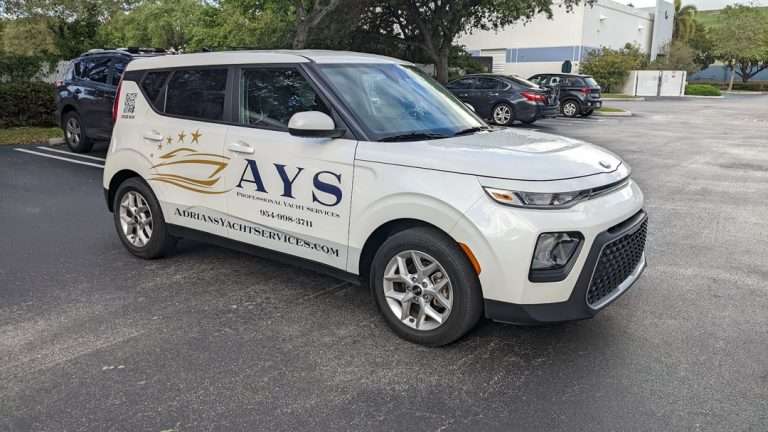 Adrians Yacht Services commercial vehicle lettering project, photo 6 of 8