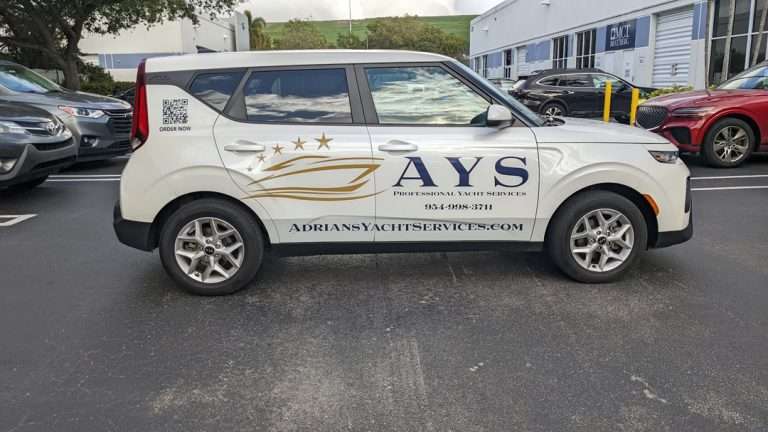 Adrians Yacht Services commercial vehicle lettering project, photo 7 of 8