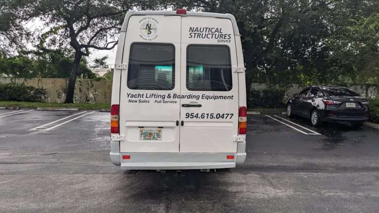 Nautical Structures commercial vehicle lettering project, photo 12 of 12