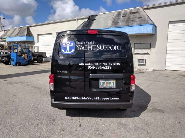 South Florida Yacht Support commercial vehicle lettering project, photo 4 of 4
